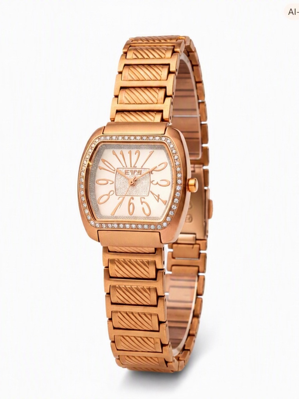 Effy NY Women's Diamonds Pave Dial and Bezel Gold Tone Swiss Movement Watch